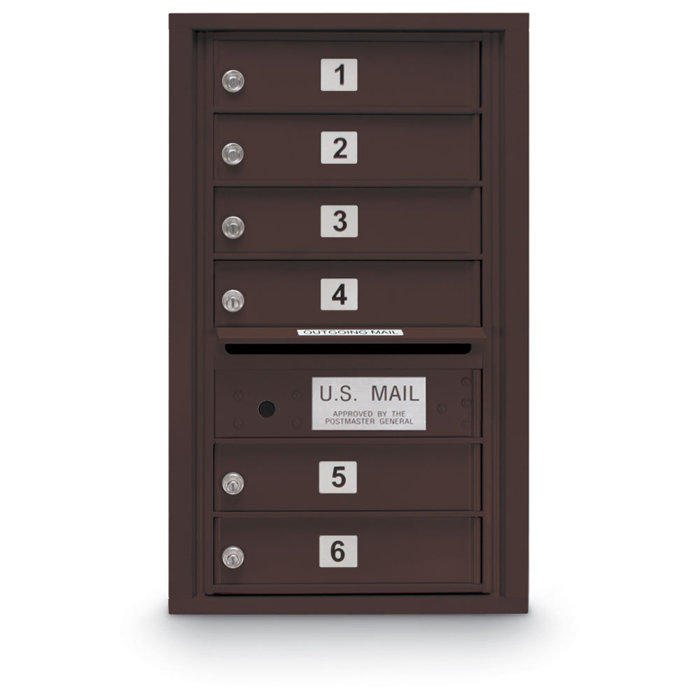 PostalProductsUnlimitedInc. Standard 6 Door 4C Horizontal MultiUnit Mailbox Wayfair